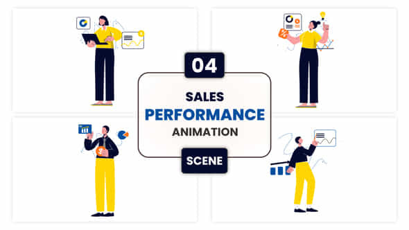 Sales Performance Animation Scene - VideoHive 53011684