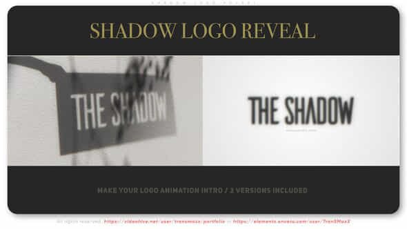 Shadow Logo Reveal - VideoHive 39597335