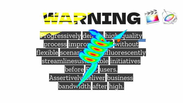 Warning Glitch Logo Reveal - VideoHive 48777260