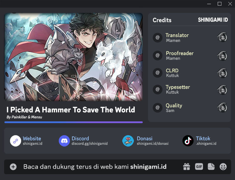 Picked a hammer to save the world. Never webtoon.