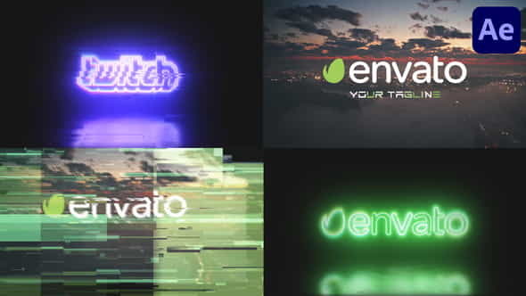 Glitch Neon Logo - VideoHive 39167231