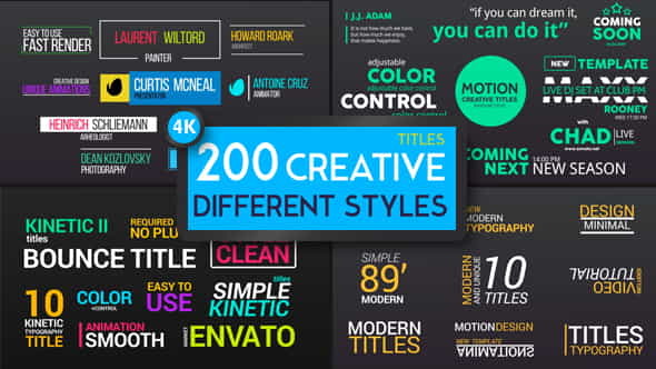 Titles Different Styles - VideoHive 19361747