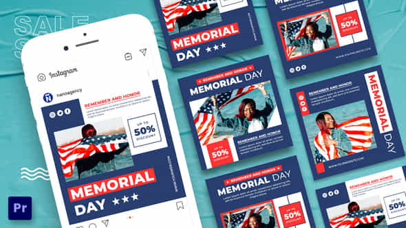 Memorial Day Instagram - VideoHive 45602951