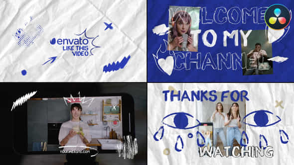 Youtube Sketch Slides For Davinci Resolve - VideoHive 53399681