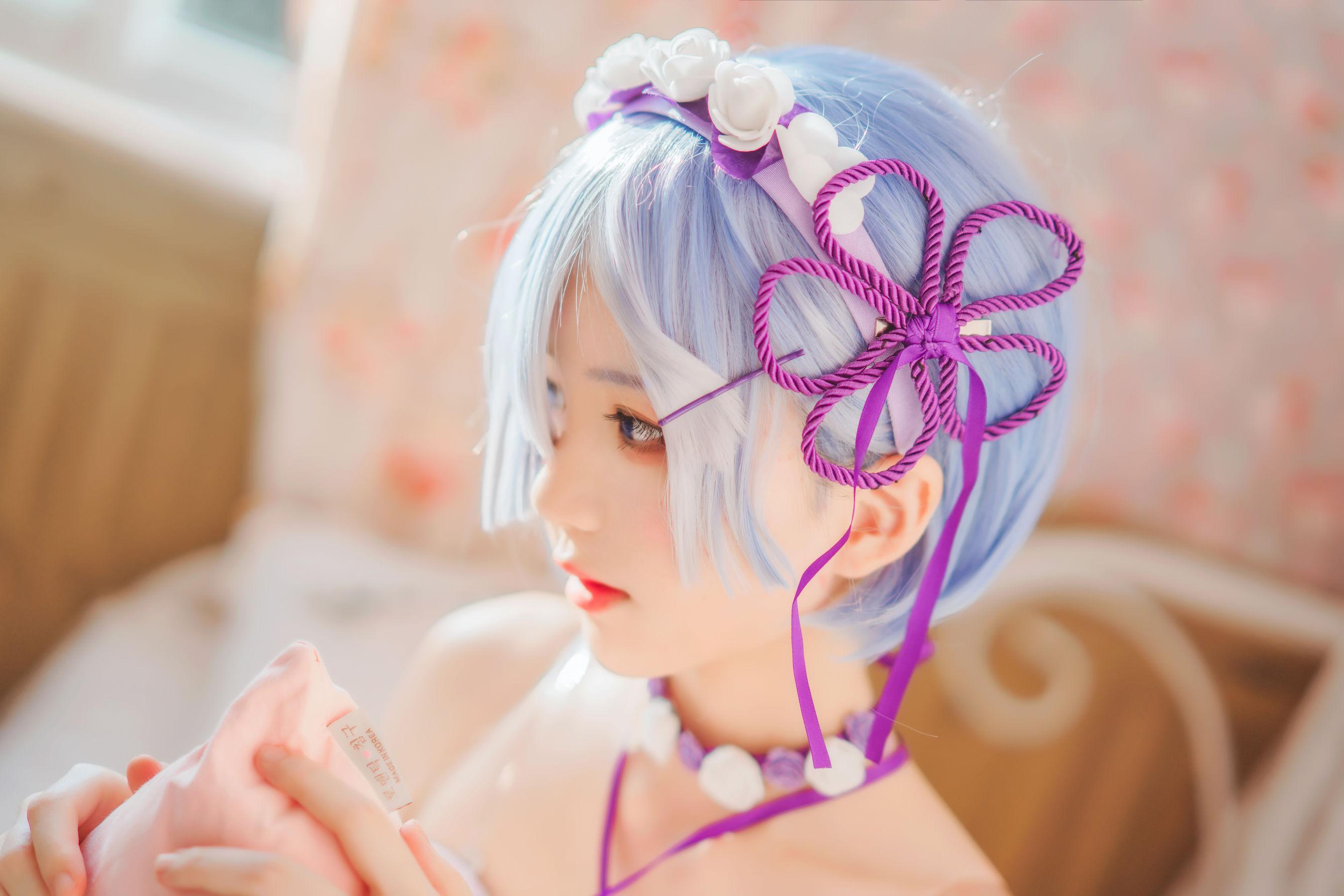 [Cosplay] 蠢沫沫 – 蕾姆小睡裙(21)