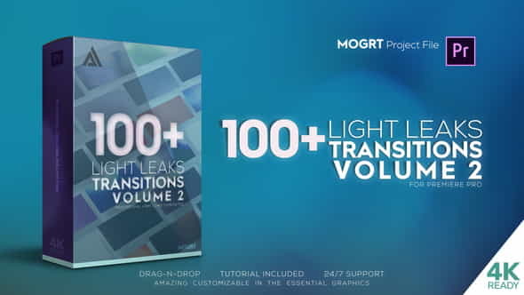 4K Light Leaks Transitions Vol - VideoHive 32821912