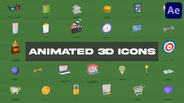 Animated 3D Icons - VideoHive 46967970
