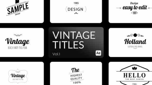 Vintage Title 01 - VideoHive 43804124