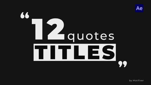 Modern Quotes Titles - VideoHive 39635367