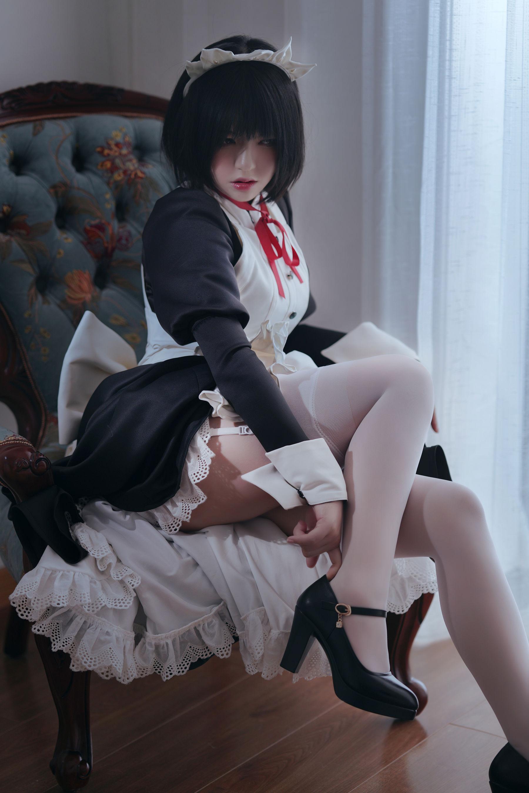 [美女Coser] 半半子 《 嫌パン メイド》 写真集(26)