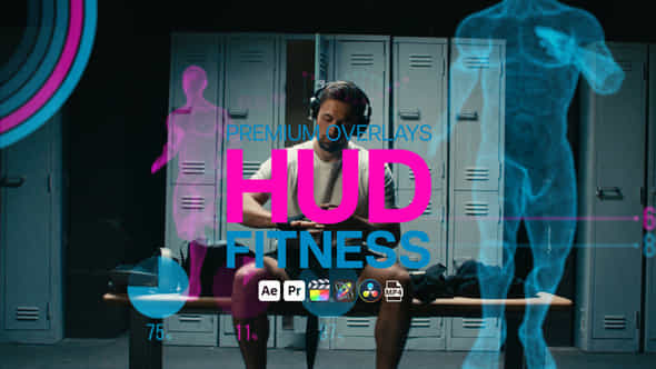 Premium Overlays Hud Fitness - VideoHive 58500371