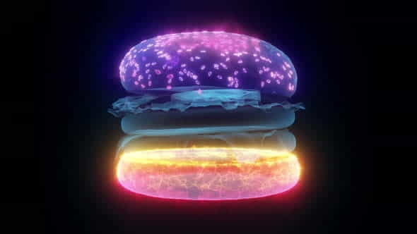The Burger Hud Hologram 4k - VideoHive 29947153