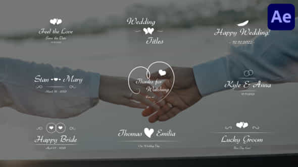 Elegant Wedding Titles - VideoHive 46788148