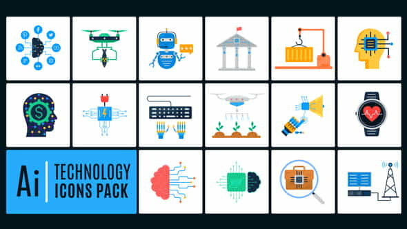 Ai Technology Icons Pack - VideoHive 25780984