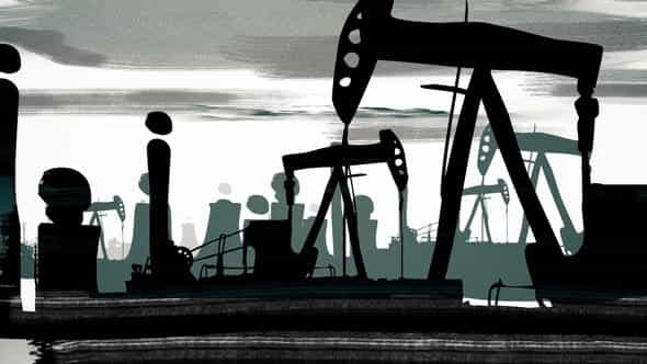 Polluting factory with oil wells - VideoHive 32720432