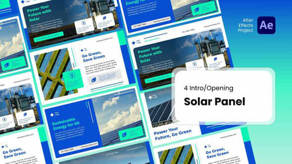 Intro Opening Solar Panel After Effects Project Files - VideoHive 54046246