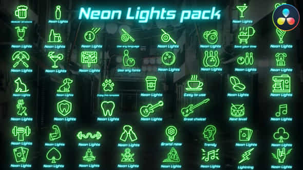 Neon Lights Big - VideoHive 43384122
