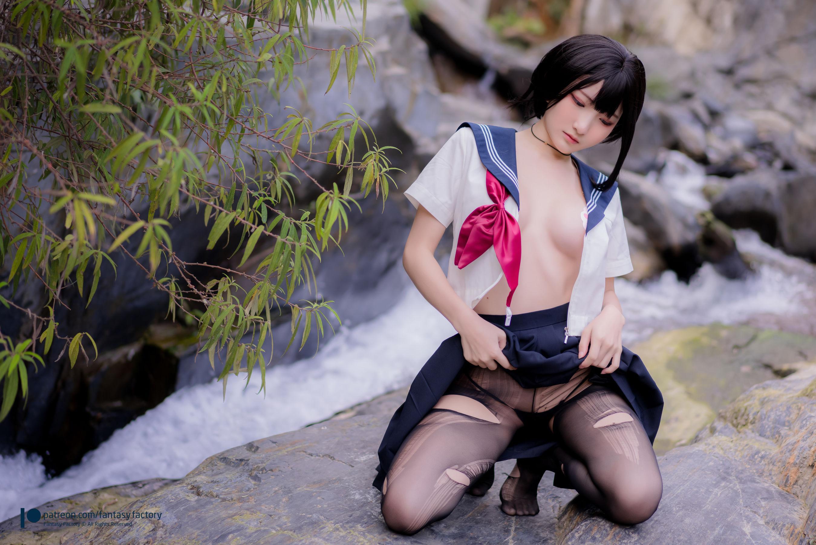 [Cosplay] 小丁 《Fantasy Factory》 – 女仆 JK 死库水(73)