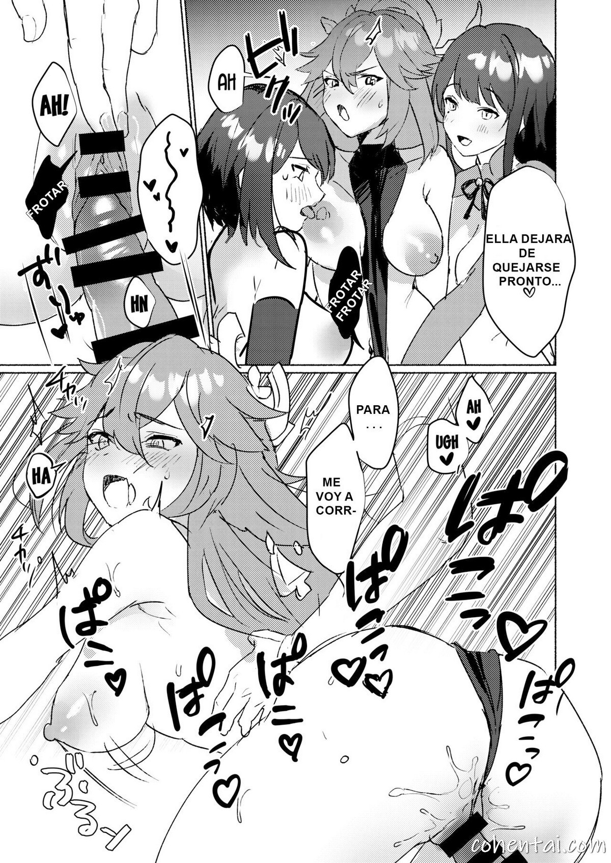 Inazuma Gosanke to Sex Shinai to Derarenai Hikyou (Genshin Impact) manga hentai xxx español