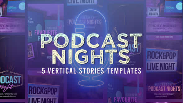 Podcast Nights Stories - VideoHive 53688976