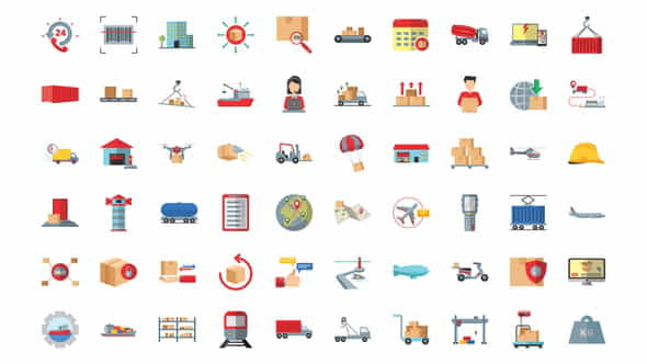 100 ManagementLogistics Icons - VideoHive 28745061