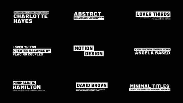 Minimal Titles After Effects - VideoHive 57222602
