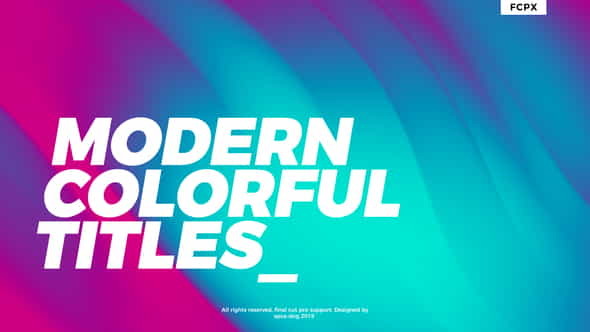 Modern Colorful Titles | FCPX - VideoHive 24535686