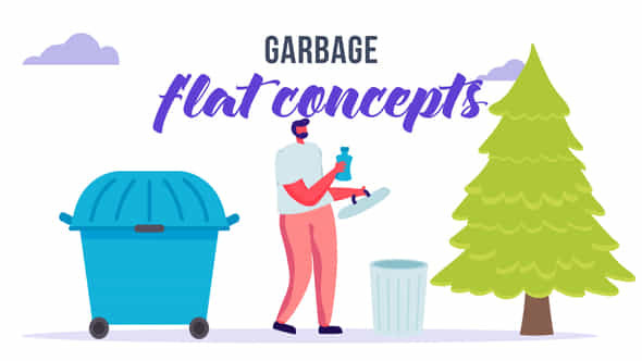 Garbage - Flat - VideoHive 33189215