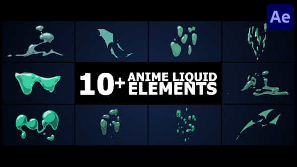 Anime Liquid Elements After Effects - VideoHive 50287364