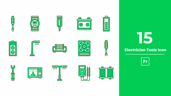 Electrician Tools Icon - VideoHive 46050242