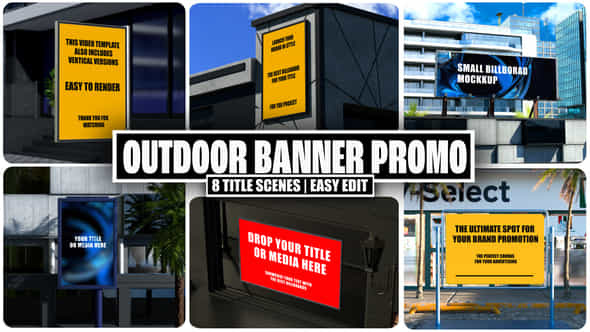 Title Banner Mockups Realistic 3D Banners For Title Headline Presentation - VideoHive 59132883