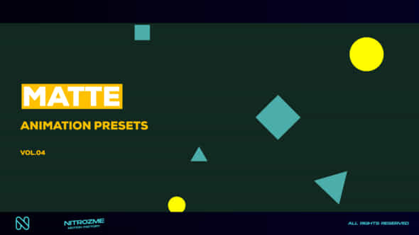 Matte Motion Presets - VideoHive 47667849