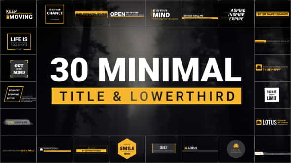 30 Minimal Titles - VideoHive 18295515