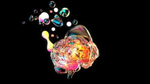 Creative abstract brain exploding with - VideoHive 30504594