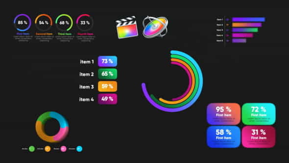 Infographic Graphs Toolkit-Final Cut Pro - VideoHive 26720270