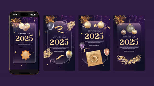 Happy New Year Instagram Story - VideoHive 55603697