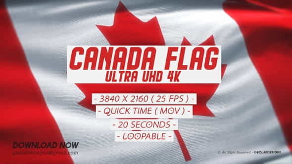 Canada Flag - Ultra UHD - VideoHive 27364935