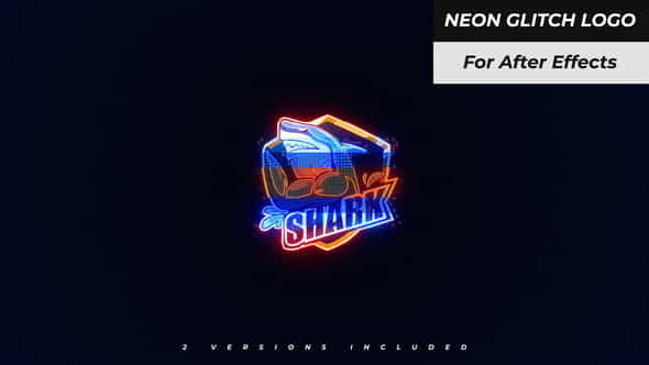 Neon Glitch Logo - VideoHive 37569624