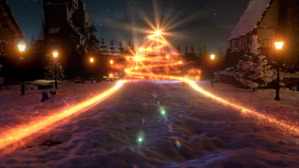 3D Merry Christmas Scene Intro - VideoHive 49687942