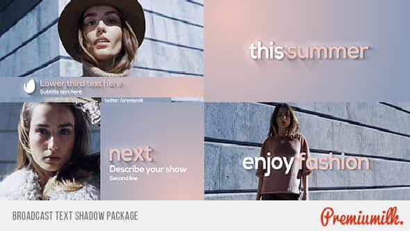 Broadcast Text Shadow Package - VideoHive 10648578