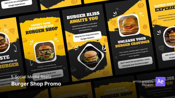Burger Shop Promo Instagram Food Reels - VideoHive 46284163