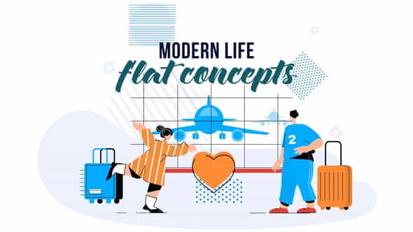 Modern life - Flat Concept - VideoHive 28828984