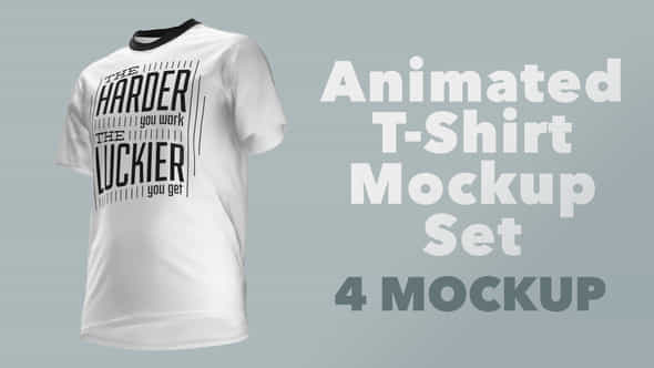 Animated Tshirt Mockup Set - VideoHive 57584126