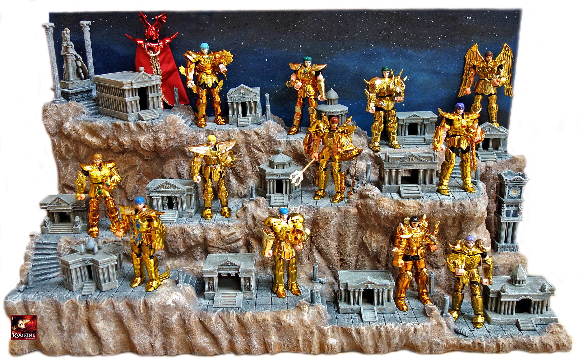 saint seiya roukine diorama La montagne du Sanctuaire