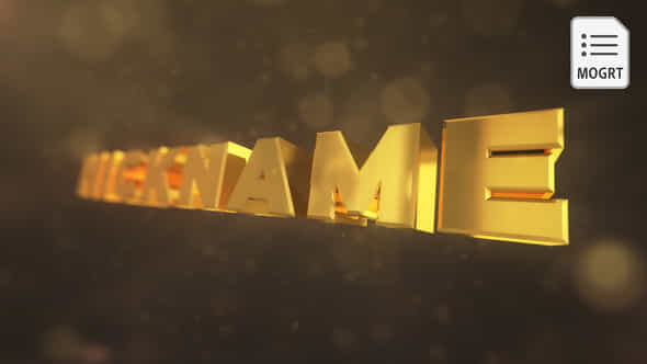 Gold 3D Title - VideoHive 38845940