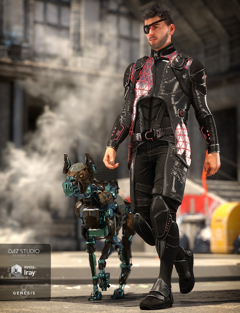 Space Pirate Outfit for Genesis 8 Male(s)