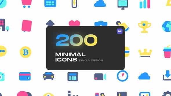 Cute Minimal Icons - VideoHive 33152272