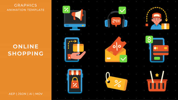 Online Shopping Graphic Animation Template After Effects - VideoHive 59357538