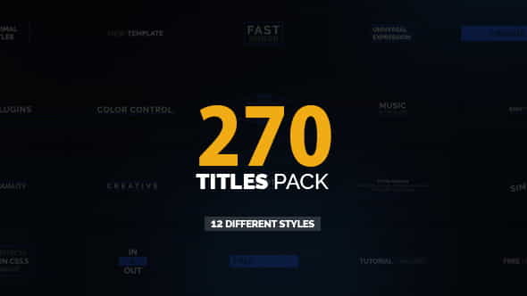 270 Titles Pack | Corporate - VideoHive 19035013
