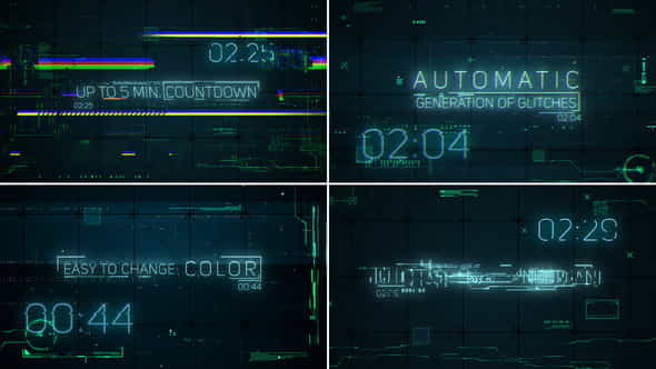 Hi-Tech Glitches (Countdown and Titles) - VideoHive 21994356